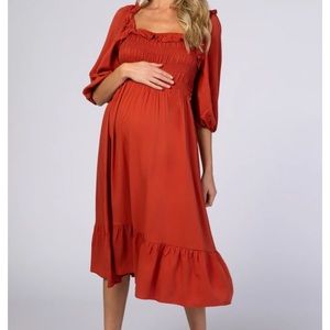 NWT Pinkblush Maternity Blue Dress Size Large